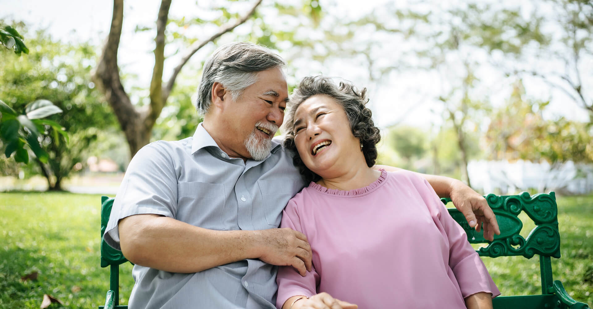 Senior couple enjoys a day outside